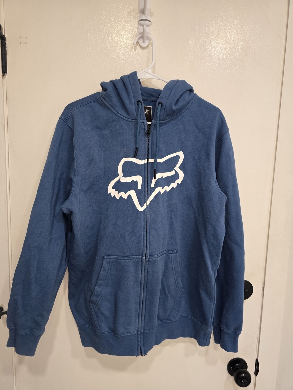 Fox Racing Blue Full Zip Hoodie Mens Medium